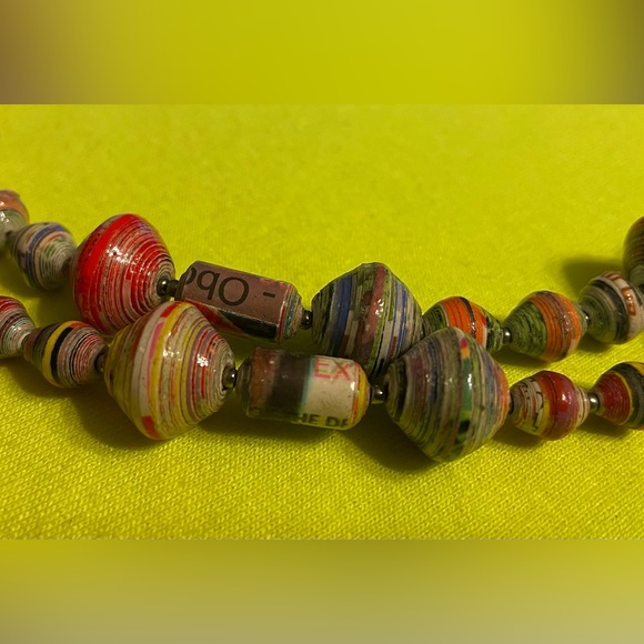 Handmade “One of a kind” Custom paper beads (20” necklaces) Made in the USA - Picture 2 of 6